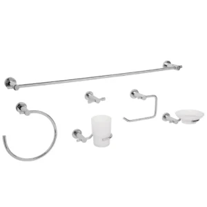 Kit p/baño crom,6pzas,c/toall.argolla"FOSET-ELEMENT"ELA-7000