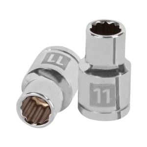 Dado milimétrico 1/2" estriado 11mm."TRUPER" D-1211-EM