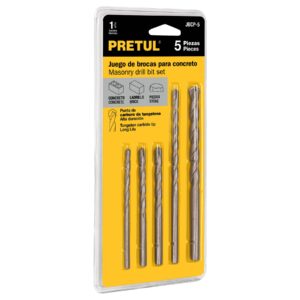 Jgo.5 mechas p/mampost(5,6,8x100mm;6,10x125mm)"PRETUL"JBCP-5