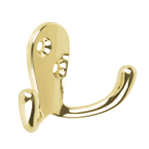 Gancho percha doble Zamác Dorado,horiz."HERMEX" PEPU-21