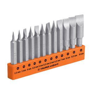 Jgo.12ptas.Plana 50mm combinad(2,5 a 10mm)"TRUPER"PUN-12PL2M