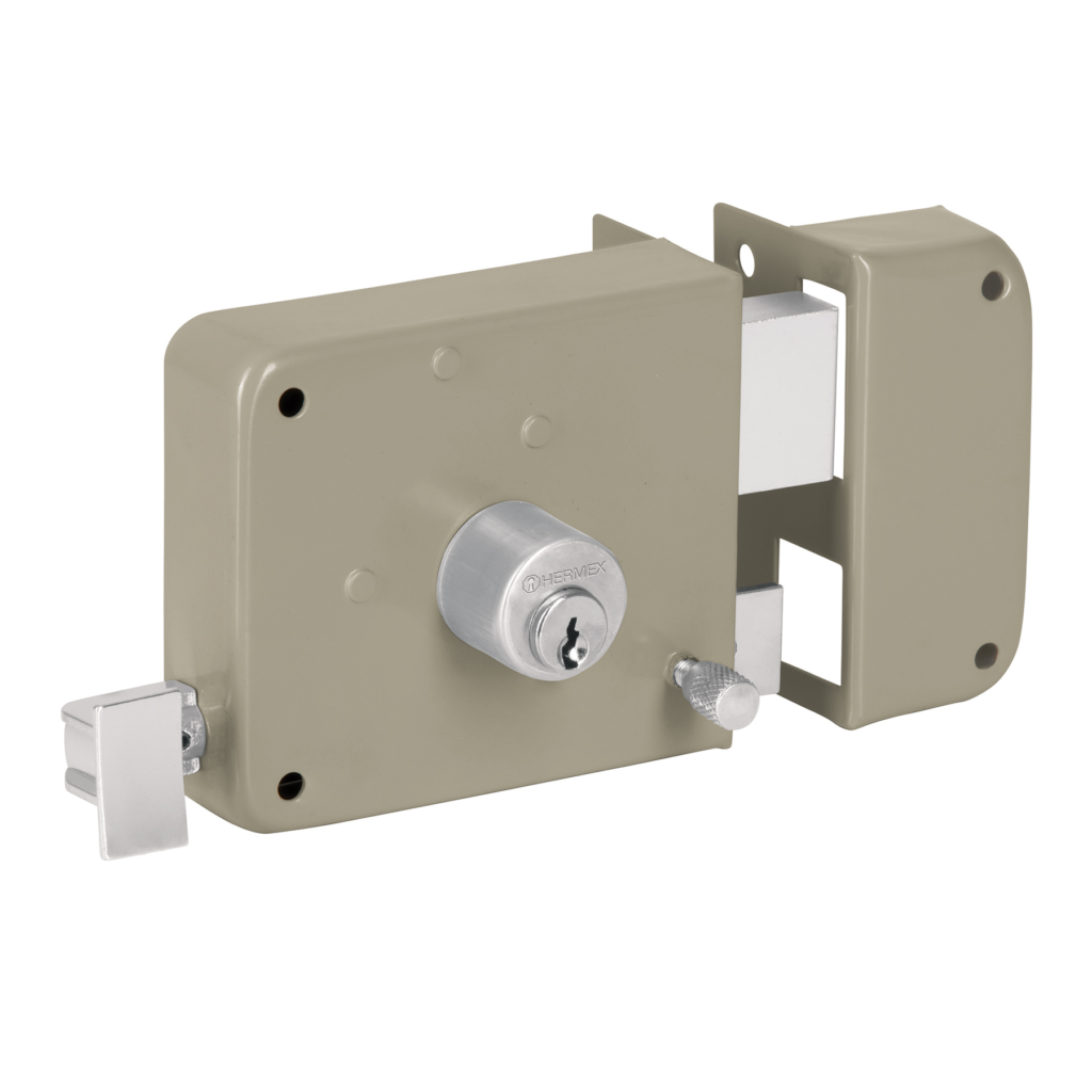 Cerradura sobrep.p/puertas der(has40mm)"HERMEX-BASIC"CS-75DP