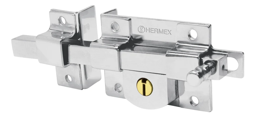 Cerr.barra fija sobrep.Cr.Bril.der(hasta 40mm)"HERMEX"CB-40D