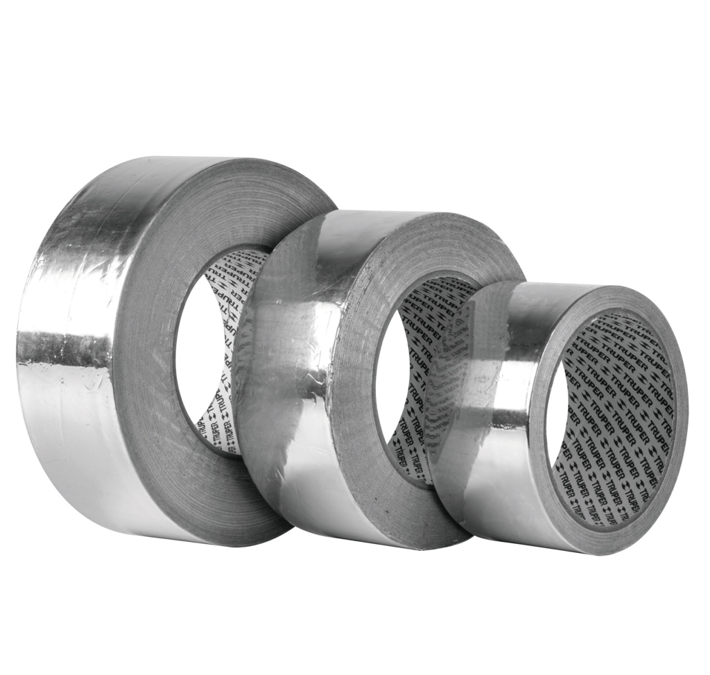 Cinta de aluminio (resiste 40°C)48mmx50mt"TRUPER"CALU-50
