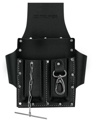 Porta-herram,cuero2.6mm,7comp,adosabl-cinto"TRUPER"POHE-7GCU