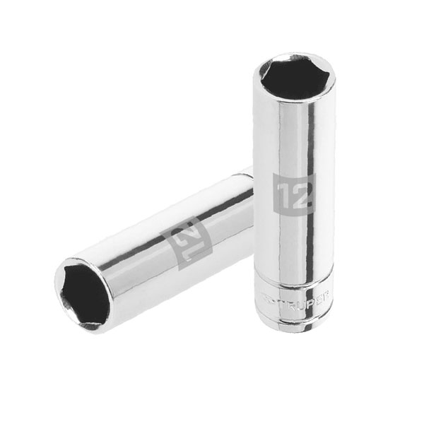 Dado largo 6 puntas 3/8" - 12mm"TRUPER"D-3812-HM-L