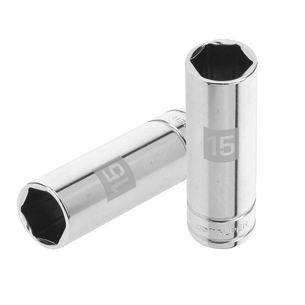 Dado largo 6 puntas 3/8" - 15mm"TRUPER"D-3815-HM-L