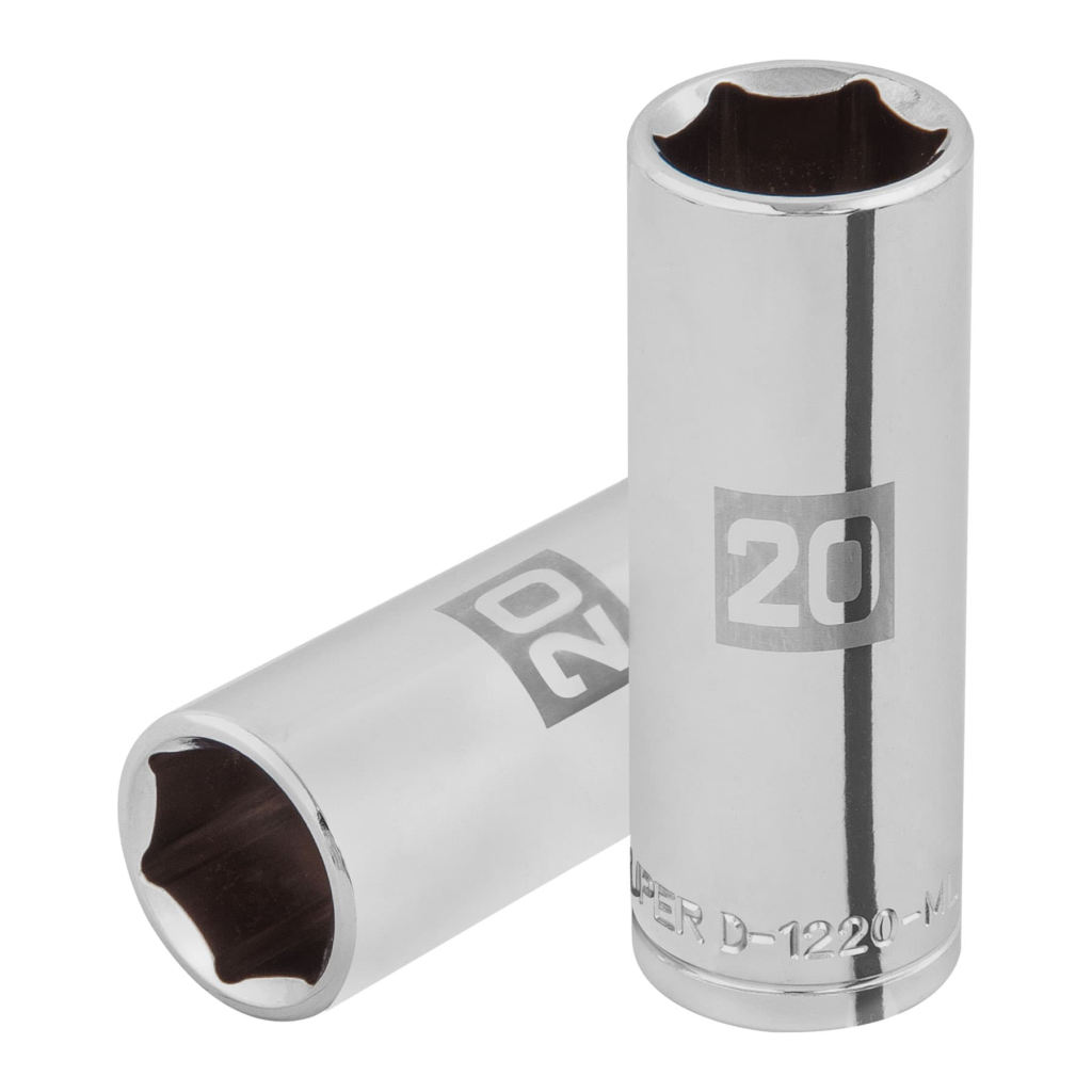 Dado largo milimétrico 1/2" 6 puntas 20mm "TRUPER" D-1220-ML