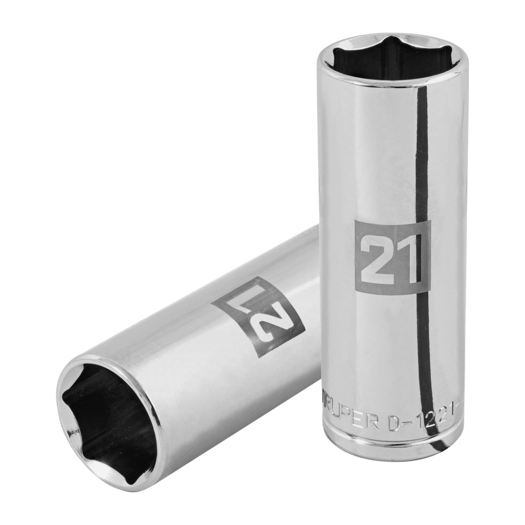 Dado largo milimétrico 1/2" 6 puntas 21mm "TRUPER" D-1221-ML