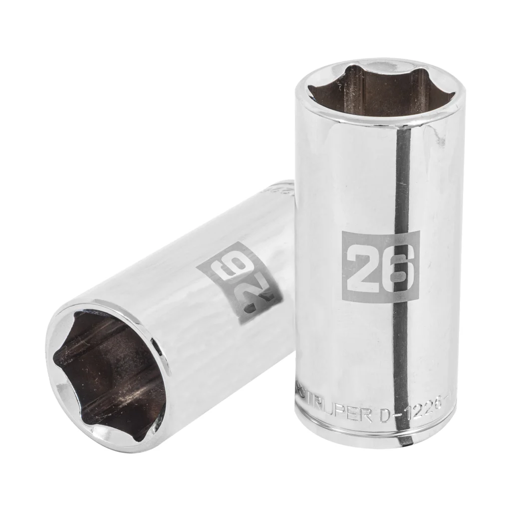 Dado largo milimétrico 1/2" 6 puntas 26mm "TRUPER" D-1226-ML