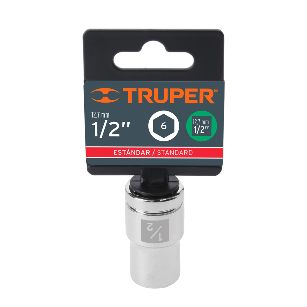 Dado ½" 6 puntas de 1/2" "TRUPER" D-1216-H
