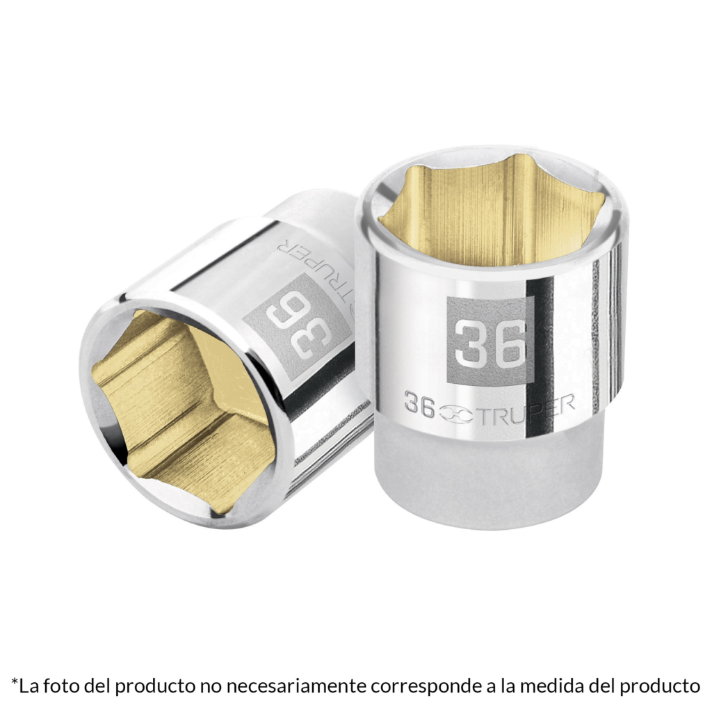 Dado milimétrico 3/4" 6 puntas de 33mm. "TRUPER" D-3433-M