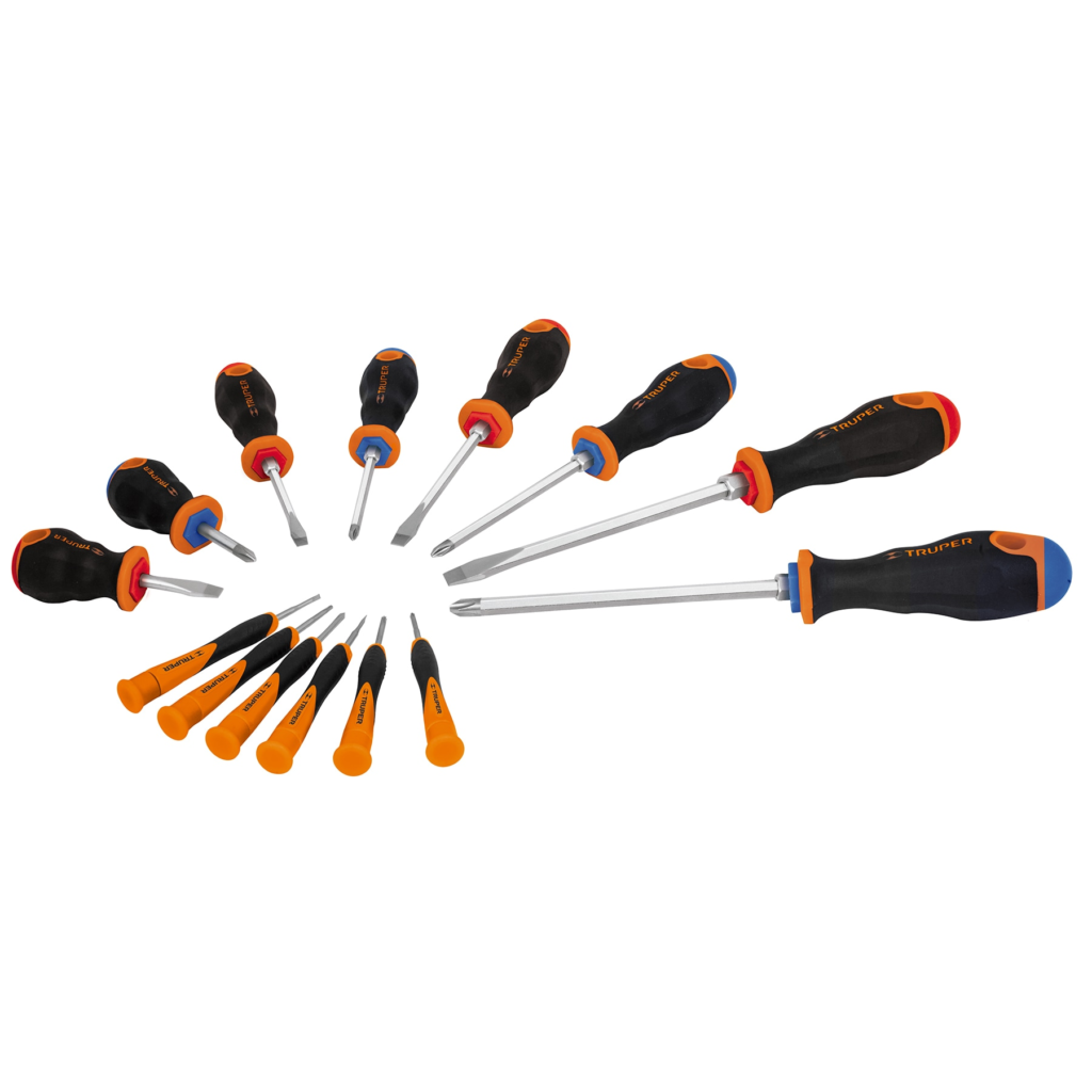 Juego 14 Destorn.(6pal+6phi+2torx)Mgo bimat."TRUPER" DTJ-14B