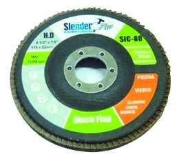 Disco Flap Carb.Sil(p/vidrio,mamp)"SLENDER-PRO"180mm SIC-40