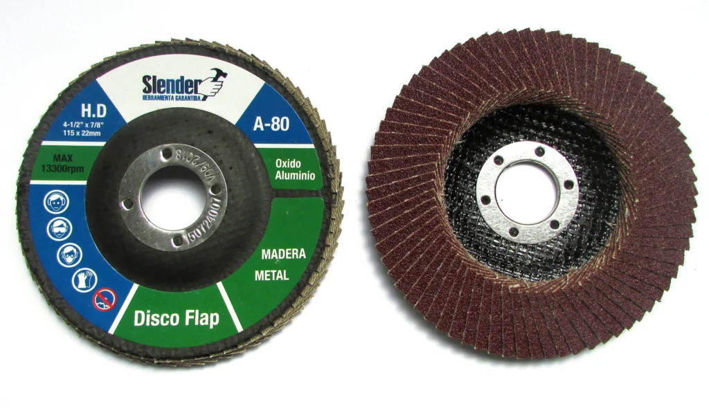Disco Flap óx.aluminio(p/madera,metal)"SLENDER"115mm A-100