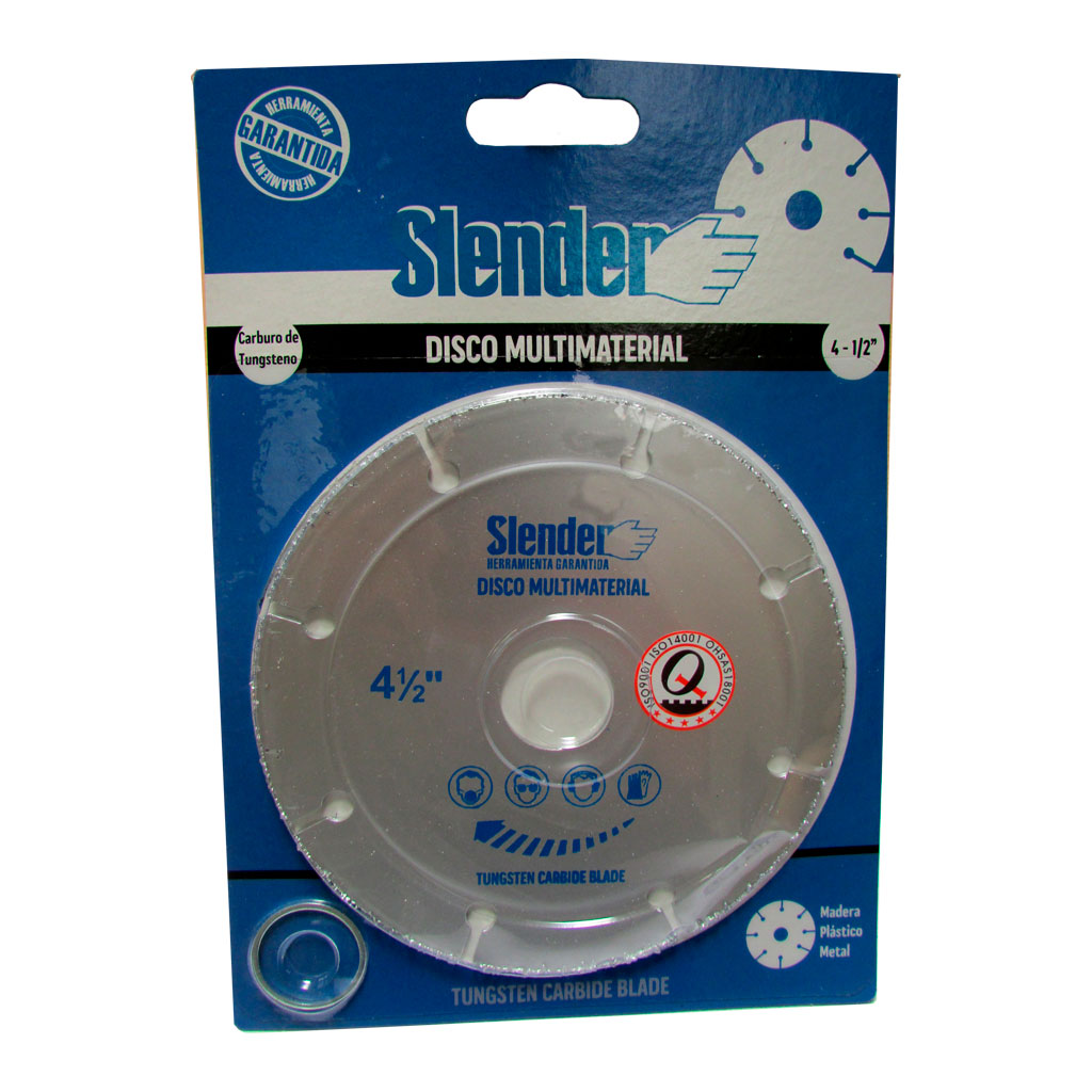 Disco c.Tungsteno 4-1/2"multiusos(madera,etc)"SLENDER"MTC115