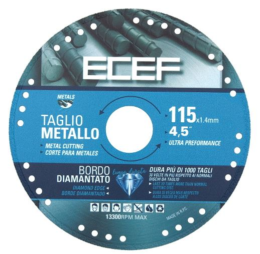 Disco diamante cte.metal7"(Rinde30)(Buje22.23mm)"ECEF"660180