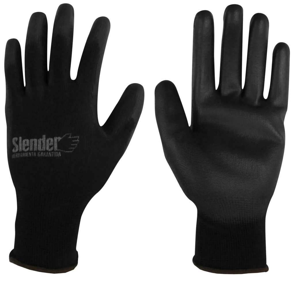 Guant.mecánico nylon-palma poliur. T:8 (paq:12un) "SLENDER"