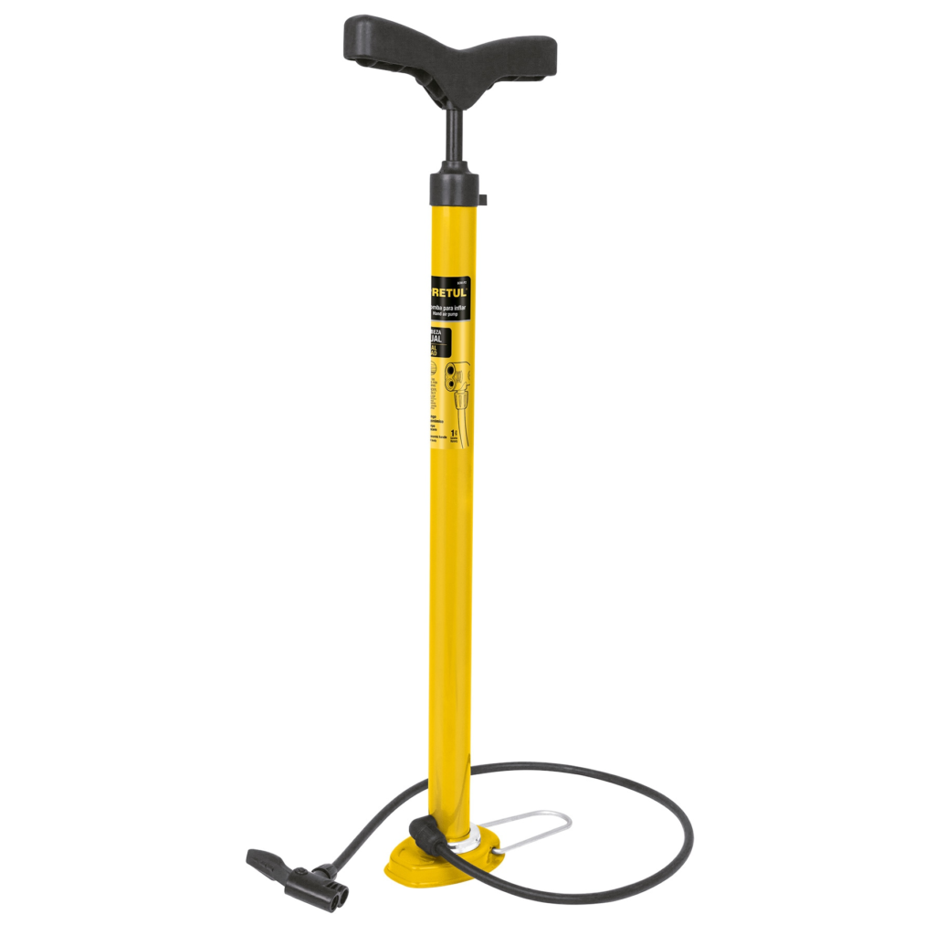 Inflador manual 24" x 1 1/4" (80psi)         "PRETUL"BOM-P