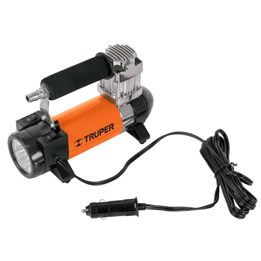 Comp.infl.p/auto12V,35L/min,Llenado3'(250psi)"TRUPER"COMP-12