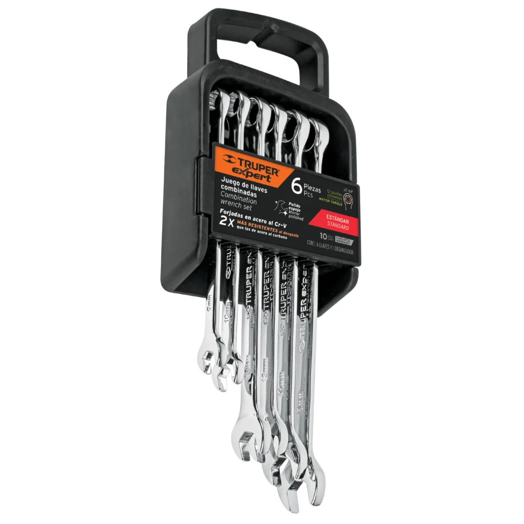 Jgo de 6 llaves comb5/16a5/8",Tarj.plást"TRUPER"JC-6P