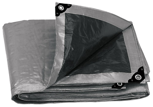 Lona Polietile.gris(Prot.UV)c/ojales6.00x9.00mt"TRUPER"LT-69