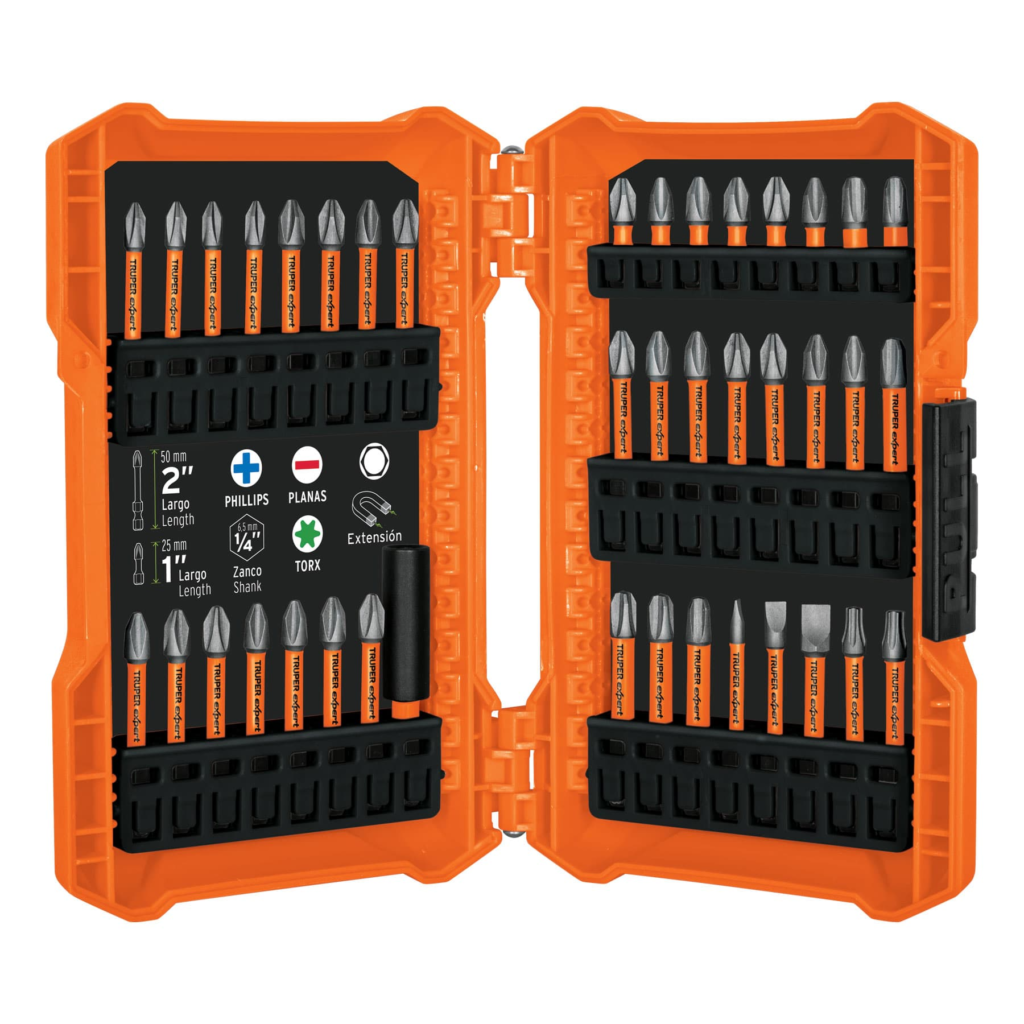 Jgo d/puntas impac.-40pzas de25y50mm-C.metal"TRUPER"PUN-40IX