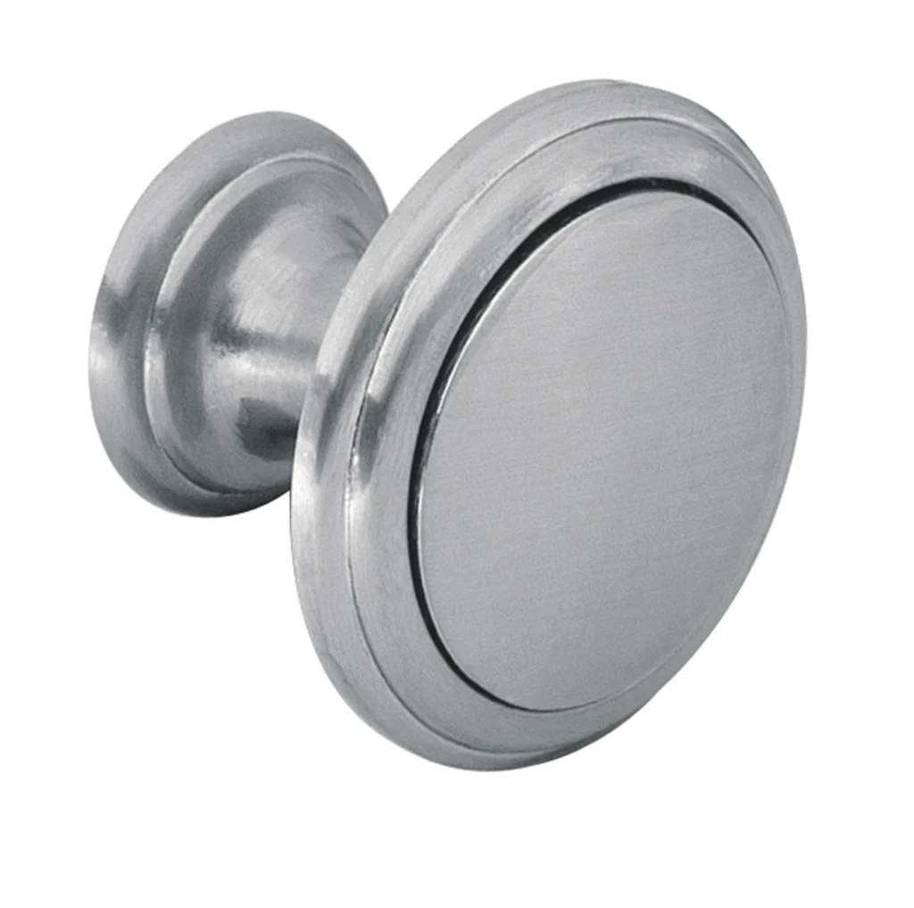 Tirador botón zamac.niq.sat."MODERNO"31mm"HERMEX"PER-071