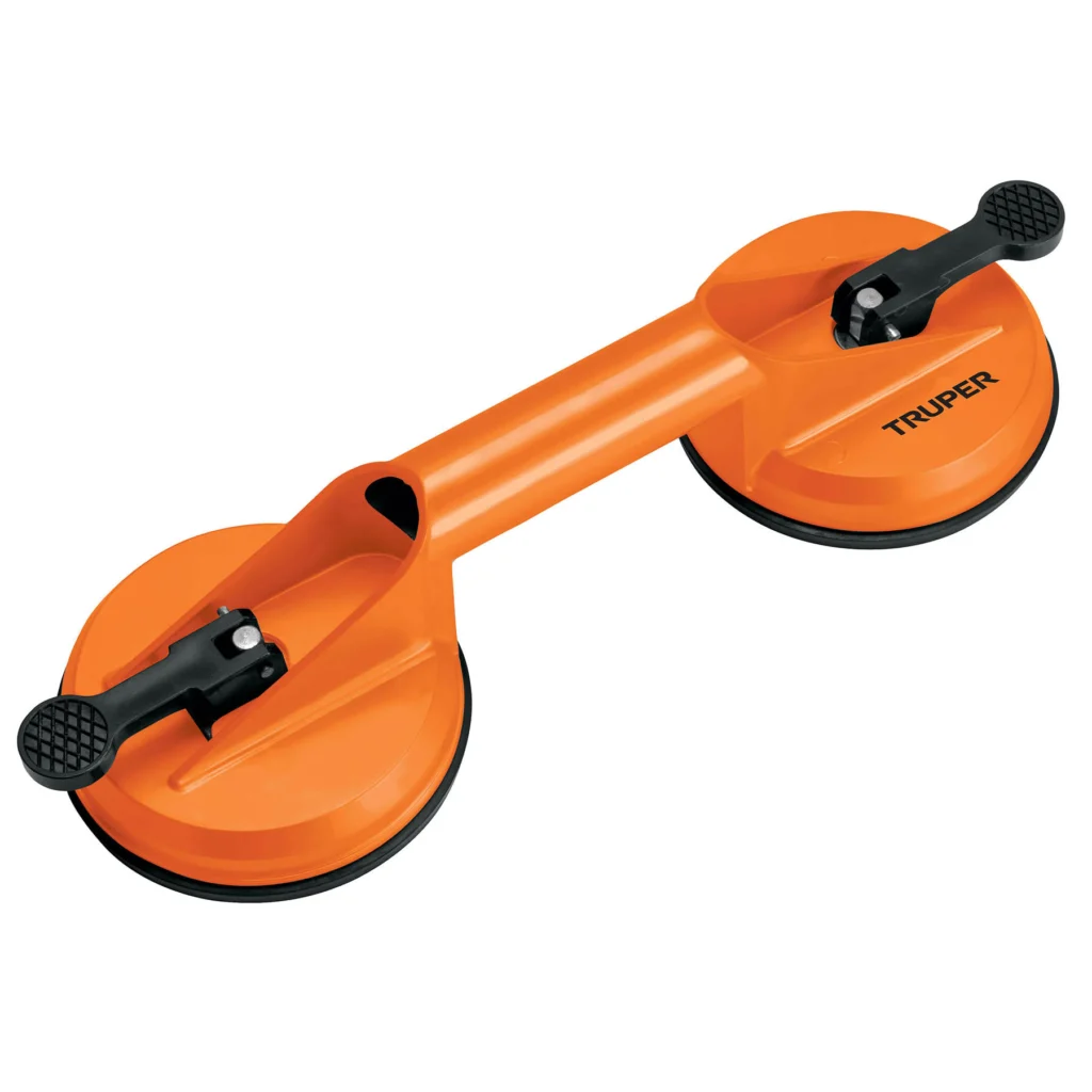Ventosa doble p/vidrio(D:115mm)(Cap.max:80kg)"TRUPER"VEVI-2A
