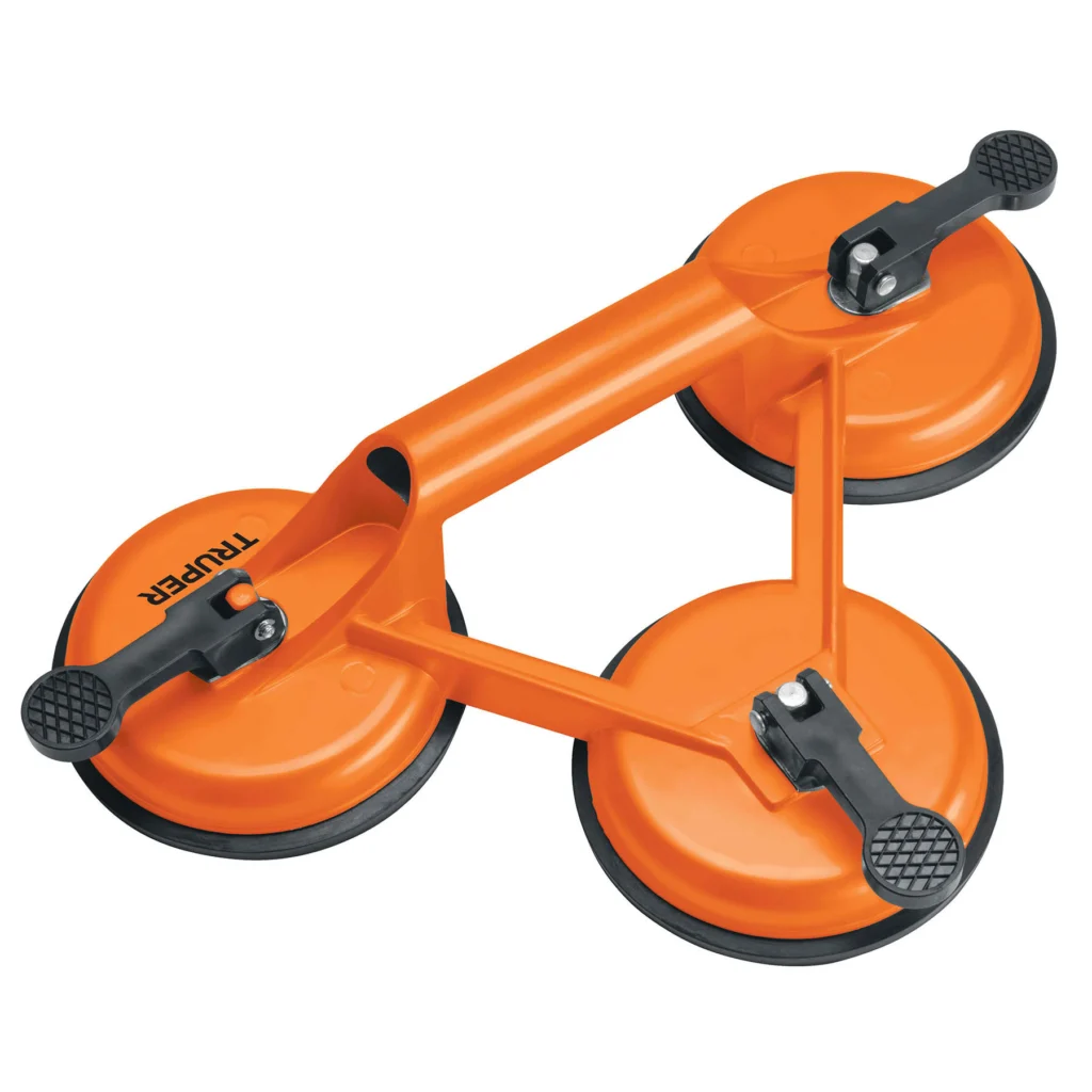 Ventosa triple p/vidrio(D115mm)(Cap.max100kg)"TRUPER"VEVI-3A