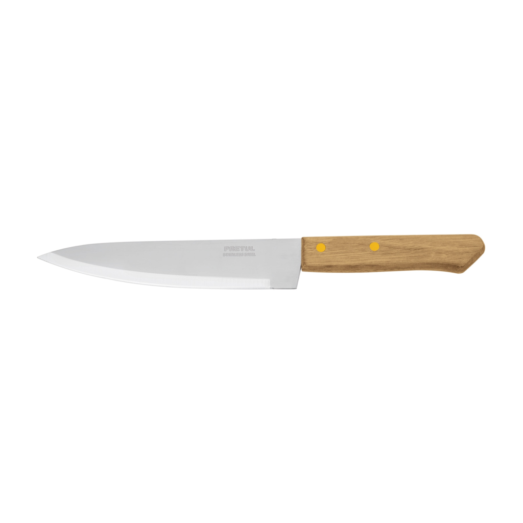 Cuchillo cocinero,ac.inox,mango madera 7 "PRETUL"  CUCH-M71