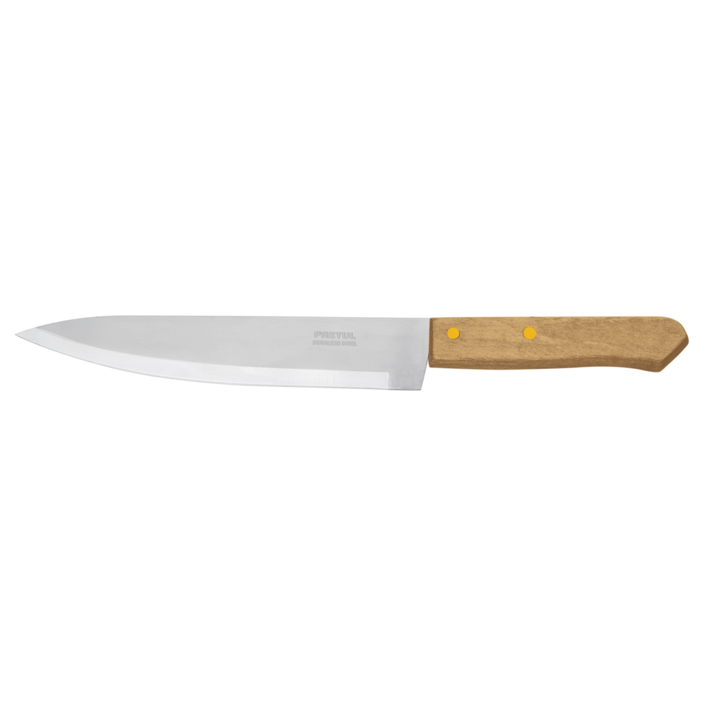 Cuchillo cocinero,ac.inox,mango madera 8" "PRETUL"  CUCH-M81