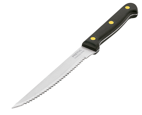 Cuch.asado(chuletero) c/sierra, ac.inox. 5" "PRETUL"CUCH-P52