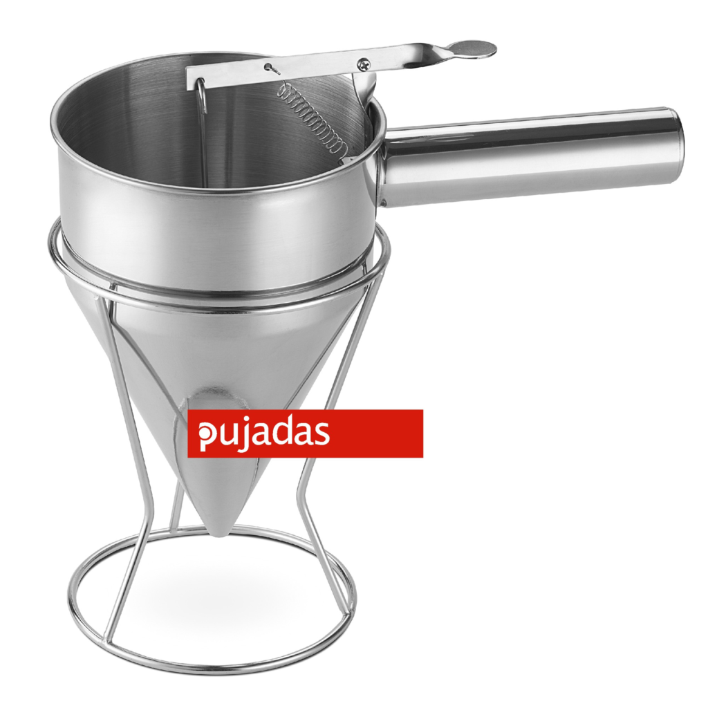 Embudo dosificador inox 1Lt c/soporte "PUJADAS" P830005