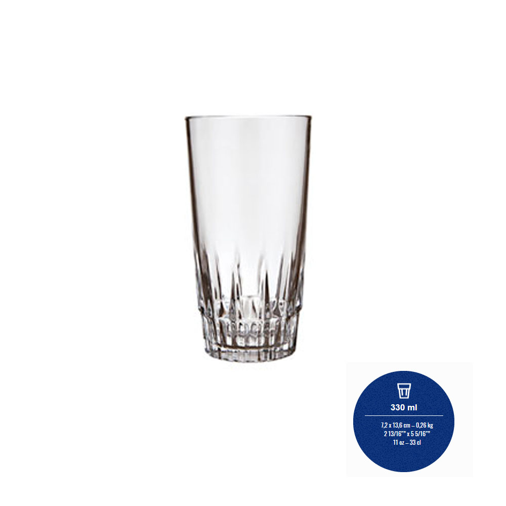 Vaso de refresco 330ml VEGAS (vta.mult.36un) "NADIR" x un