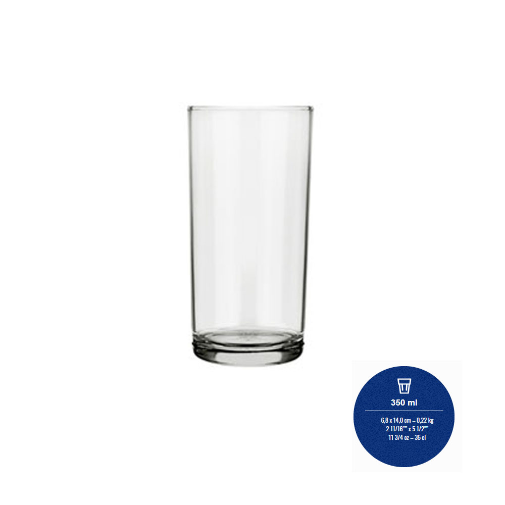 Vaso refresco 350ml  CYLINDER (vta.mult.24un) "NADIR" x un