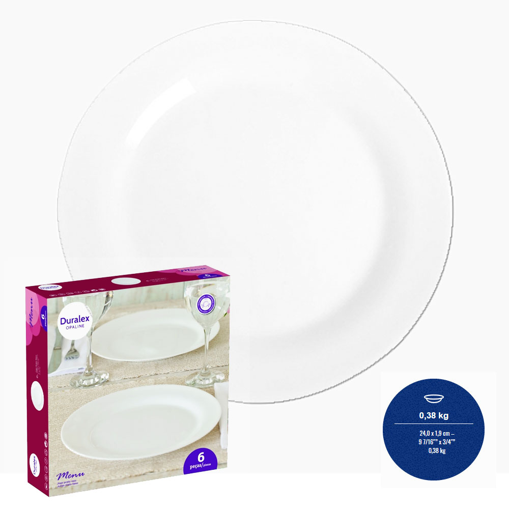 Platos llano 24cm (vta.mult.24un) "NADIR" x un