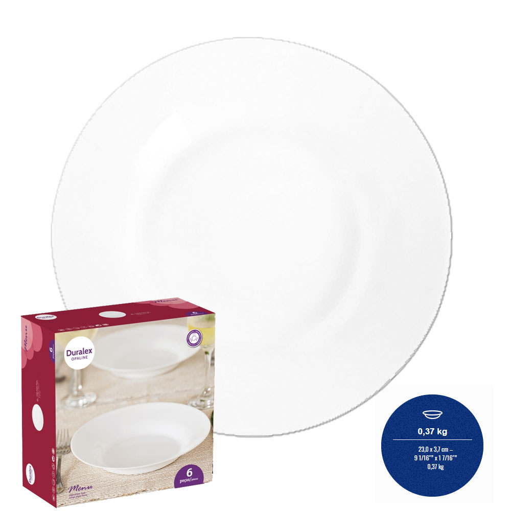 Platos hondos 23cm (vta.mult.24un )"NADIR" x un