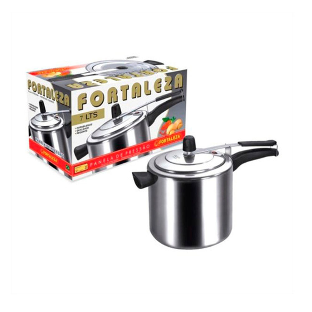 Olla a presión pulida 7Lt caja "FORTALEZA"