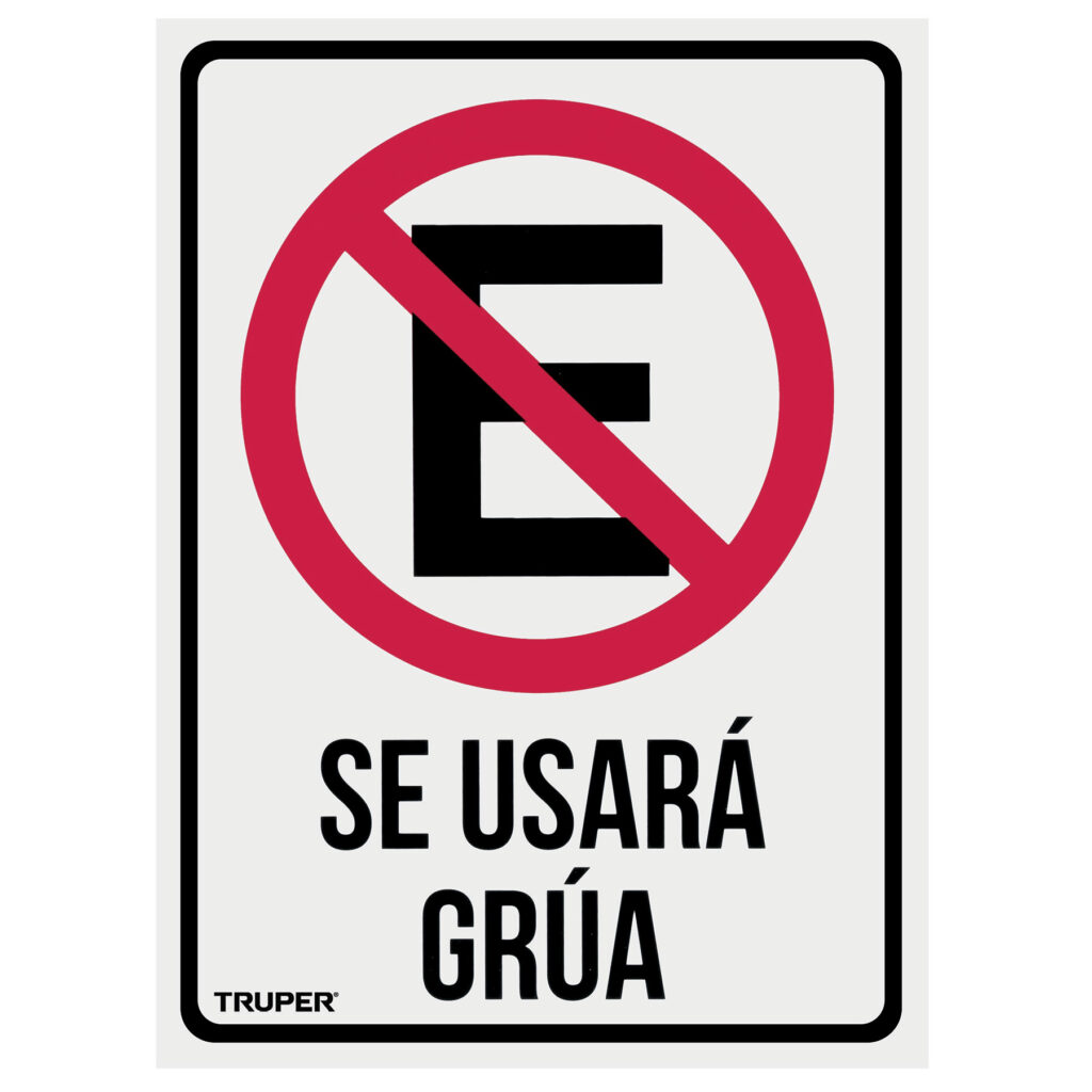 Letrero No Estacionarse 25x34cm "TRUPER" LIN-03
