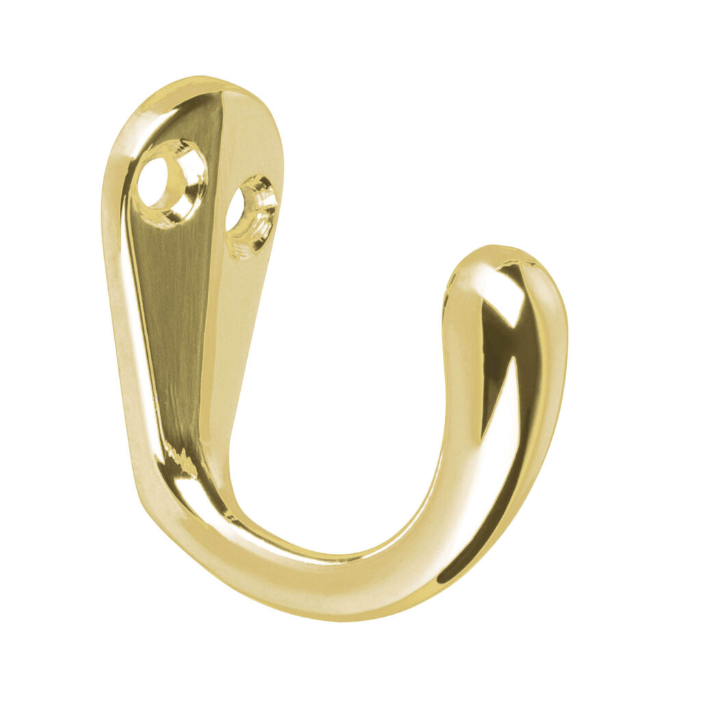 Gancho percha simple Dorado "HERMEX" PEPU-01