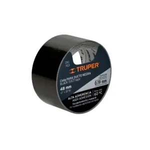Cinta negra"DUCK TAPE"(resiste60°C)48mmx10mt»TRUPER»CDU-10XN