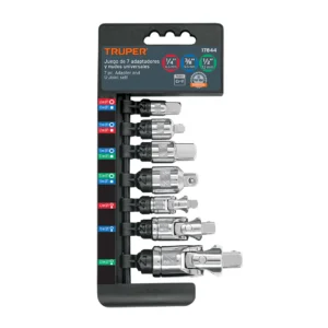 Jgo 7 adaptad/unión universal(1/4-3/8-1/2")"TRUPER"JGO-AN7