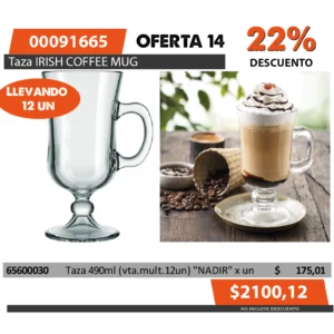 Oferta mensual N°14 Marzo 2025(Taza IRISH COFFE MUG) - Image 1