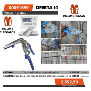 Oferta mensual N°14 Mayo 2025 (Tenaza +Grapas SLENDER)