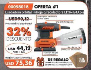 Oferta digital N°1 Mayo 2025 (Lijadora Orbital TRUPER)