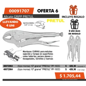 Oferta mensual N°6 Junio 2025 (Alicate GRIPP PRETUL)