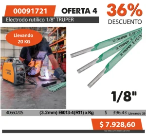 Oferta mensual N°4 Julio 2025(Electrdo rutíl.1/8 TRUPER)