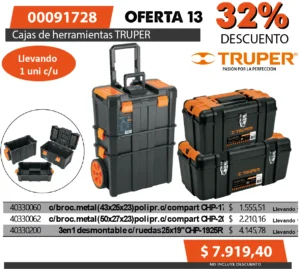 Oferta mensual N°13 Julio 2025 (Caja herraientas TRUPER)