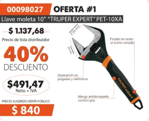 Oferta digital N°1 Julio 2025 (Llave moleta TRUPER)